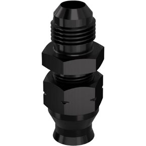 APIELE 6AN Male Flare to 3/8 inch Aluminum Black Hardwire Compression Adapter (6AN TO 3/8-1PCS)