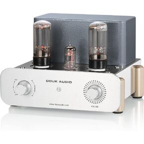 Douk Audio F5 Pure Class A HiFi Vacuum Tube Amplifier - 6W Single-Ended Stereo Amp for Home Audio System with RCA Inputs