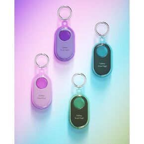 4 Pack Smart Tag 2 Case for Samsung Galaxy Smart Tag 2 with Key Ring, TPU Waterproofing, GPS Tracker Tags Holder, Use for Child, Keys, Wallet, Dog Tracker Tag, Luggage, Pets (Pink/Blue/Purple/Green)