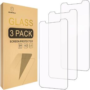 [3-PACK]- Mr.Shield Designed For iPhone 11 Pro, iPhone X/iPhone XS [Tempered Glass] Screen Protector [0.3mm Ultra Thin 9H Hardness 2.5D Round Edge] with Lifetime Replacement