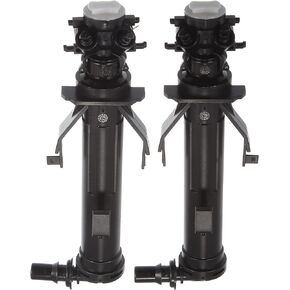 ACROPIX Front Left Right Headlight Washer Nozzle Sprayer Jet Fit for Volkswagen Golf R 2.0L A/T Base Hatchback - Pack of 2 Black