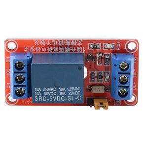 5V/12V/24V Relay Module,1 Channel Optocoupler Relay Module Board High & Low Trigger (5V)
