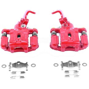 Power Stop Rear S3302 Pair of High-Temp Red Powder Coated Calipers