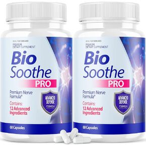 IDEAL PERFORMANCE (2 Pack) Biosoothe Pro Neuropathy Treatment Capsule for Nerve Pain Repair Pills Bio Soothe Premium Formula Supplement Alpha Fix Neeve (120 Capsules)