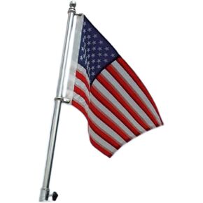 TaylorMade Products, Flag Pole Set, Polished Stainless Steel