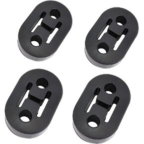 Exhaust Hanger Rubber Insulator Bracket Bushing Mount 4 Holes Tailpipe Adjustable Muffler Shock Absorber Damper Universal for Cars Truck Jeep 4PCS Black