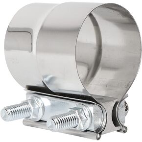 2.5 Inch Exhaust Clamp, Lap Joint Band Clamp 304 Stainless Steel, 4 Pcs