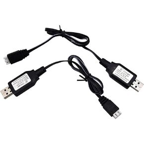 2 حزمة كابل شاحن USB 7.4 فولت 1 أمبير مع قابس XH-3P لبطارية ليبو 7.4 فولت 2 ثانية مع موصل XH-3P 7.4 فولت 1 أمبير USB XH-3P