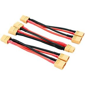 3pcs XT60 Parallel Battery Connector 2-Male to 1-Female Adapter Cable for RC Multicopter Quadcopter(BDHI-31)