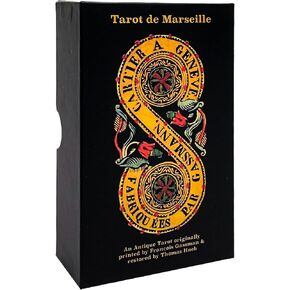 Gassman Tarot de Marseille with | Guide Made in USA | Linen Finish | 78 Cards for Divination | Rigid Box for Storage |