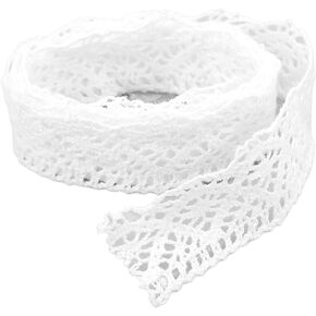 20 Yards Cotton Lace Ribbon, White Retro Lace Trim Exquisite for Clothing Wedding Decoration DIY Art Crafts Decorative Accessories