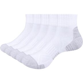 Women's Ankle Socks Moisture Wicking Cushioned Running Athletic Socks Quarter Crew Socks For Women, 5 Pairs