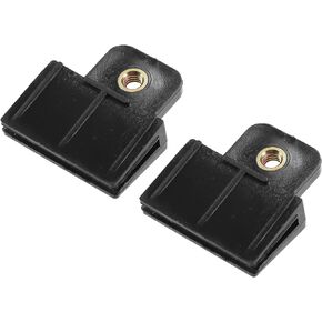 2 Pcs Window Door Glass Channel Retainer Clip, 1.73"x1.57"x0.51" Glass Regulator Holder Sash Clip Universal for Car Truck Van Durable Plastic Black