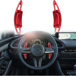 لمازدا 3 CX-30 MX-30 CX-50 ملحقات رياضية لوحة قيادة السيارة وحدة التحكم المركزية مجداف شيفتر تمديد التروس المجاذيف غطاء الزخارف-أحمر in Kuwait
