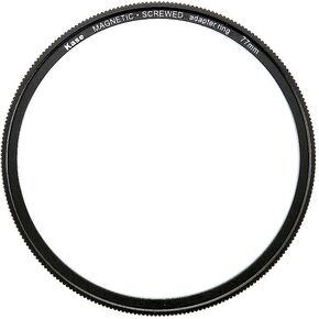 Kase 77mm DIY Female Adapter Ring Converts Conventional Screw-in Filter to Magnetic