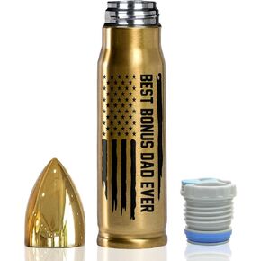 Best Dad Ever 17oz Stainless Steel Bullet Tumbler - Fathers Day Gifts for Dad from Daughter Son Wife, Dad Gifts - Dad Birthday Gift, Dad Christmas Gifts