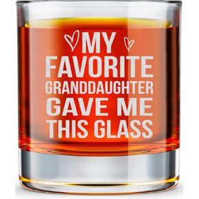 Father's Day Gifts for Dad - Dad Gifts from Daughter, Son, Kids - Best Dad Ever Gifts - Birthday Gifts for Dad - Funny Dad Birthday Gift - Whiskey Rock Glass 10.25oz