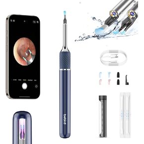 Ear Wax Removal Tool Camera, Ear Cleaner with Camera and Light Note5 Pro Ear Cleaner Tweezers 10 Megapixels Ear Otoscope Camera,6 Earwax Removal Kit,12 Spoons Ear Cleaning Set for iPhone & Android