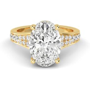 1-5 Carat (ctw) White Gold Oval,Round Cut LAB GROWN Diamond Vintage Engagement Ring (Color D-E Clarity VS1-VS2)