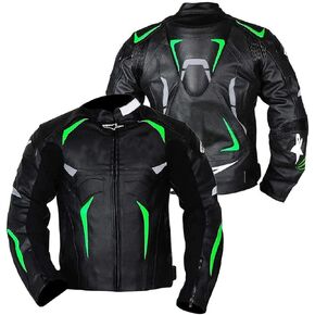 Men's Energy Biker Protector Leather Jacket|Motorcross Armor Padded Racing gear jacket