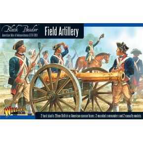 Black Powder Revolutionary War Field Artillery 1:56 Military Wargaming Plastic Model Kit 302013401