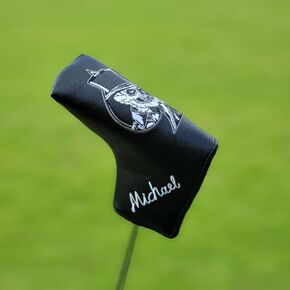 Golf Club Head Covers for Driver Fairway Woods Michael Letter Skull Graffiti Head Cover Hybrid Headcover Wood Headcovers PU Golf for All Woods and Drivers