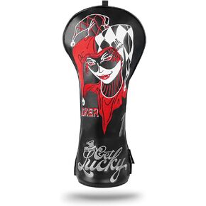 Golf Headcovers Golf Club Head Covers Lady Luck Style Premium Leather Driver Fairway(FW) Wood Hybrid(UT) with Number Tags