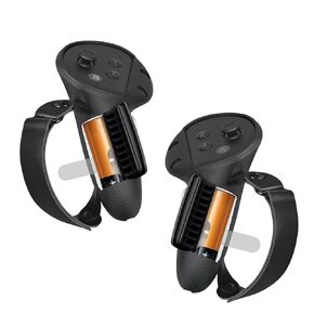 غطاء مقابض أحزمة التحكم المطورة من D.Gruoiza متوافق مع ملحقات Meta Oculus Quest 3، غطاء مقبض سيليكون غير قابل للانزلاق، حزام يد ناعم قابل للتعديل، مع فتحة حجرة البطارية in Kuwait