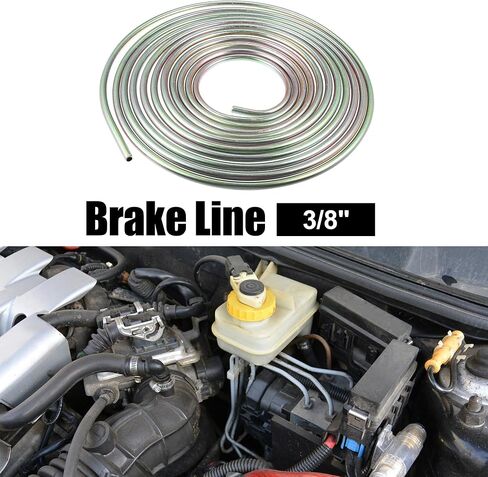 X AUTOHAUX 3/8 "أنابيب خط فرامل السيارة 25 قدم ملف أنابيب لأنظمة الكبح الهيدروليكي ونظام النقل لهجة نحاسية in Saudi Arabia