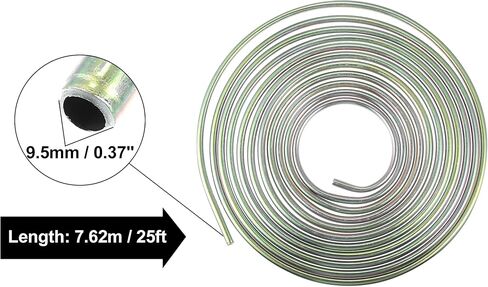 X AUTOHAUX 3/8 "أنابيب خط فرامل السيارة 25 قدم ملف أنابيب لأنظمة الكبح الهيدروليكي ونظام النقل لهجة نحاسية in Saudi Arabia