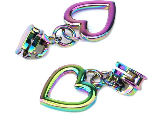 HEVSTIL #5 سحاب قوس قزح، سحاب بديل على شكل قلب، سحاب سحب 6 عبوات لحقائب الأمتعة والمحافظ السائبة in Kuwait