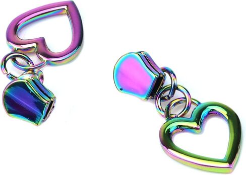 HEVSTIL #5 سحاب قوس قزح، سحاب بديل على شكل قلب، سحاب سحب 6 عبوات لحقائب الأمتعة والمحافظ السائبة in Kuwait