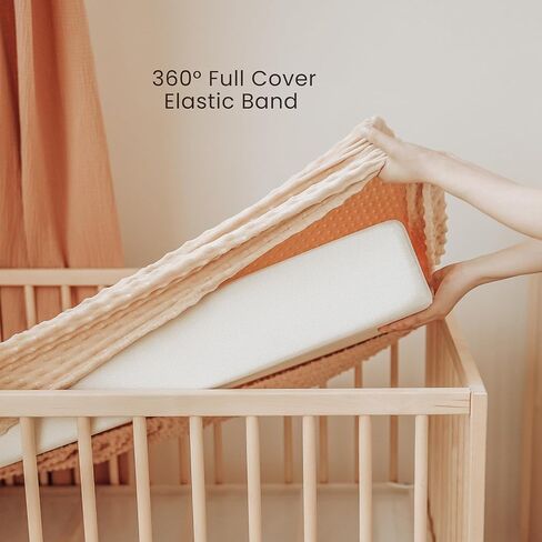 Konssy Minky Crib Sheets 2 PCS, Fitted Crib Sheet for Standard Crib Mattress(28"x 52"), Minky and Soft Breathable Crib Mattress Sheet for Girls and Boys in Kuwait