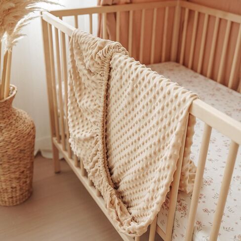 Konssy Minky Crib Sheets 2 PCS, Fitted Crib Sheet for Standard Crib Mattress(28"x 52"), Minky and Soft Breathable Crib Mattress Sheet for Girls and Boys in Kuwait