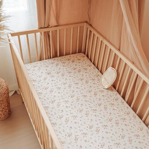 Konssy Minky Crib Sheets 2 PCS, Fitted Crib Sheet for Standard Crib Mattress(28"x 52"), Minky and Soft Breathable Crib Mattress Sheet for Girls and Boys in Kuwait