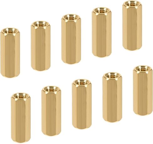 YOKIVE 10 Pcs M5 Spacers, Brass Hex PCB Standoffs Nuts, Keep Height Consistent, Great for Motherboard, Circuit Board, Electronics (Gold Tone, 20mm) in Saudi Arabia