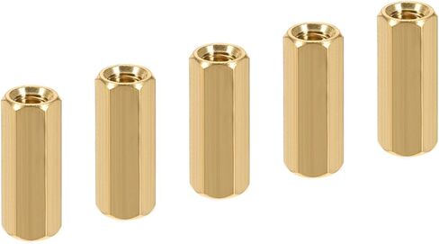 5 قطع فواصل M5 من YOKIVE، صواميل نحاسية سداسية PCB، تحافظ على ثبات الارتفاع، رائعة للوحة الأم، لوحة الدوائر، الإلكترونيات (لون ذهبي، 20 مم) in Kuwait