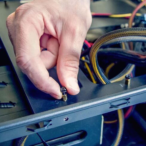 5 قطع فواصل M5 من YOKIVE، صواميل نحاسية سداسية PCB، تحافظ على ثبات الارتفاع، رائعة للوحة الأم، لوحة الدوائر، الإلكترونيات (لون ذهبي، 20 مم) in Kuwait