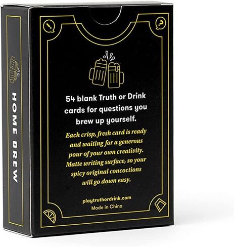 Truth or Drink: Home Brew by Cut - Blank-Cards to Customize Your Party-Game - Write Your Own Way-Too-Personal Questions in Saudi Arabia