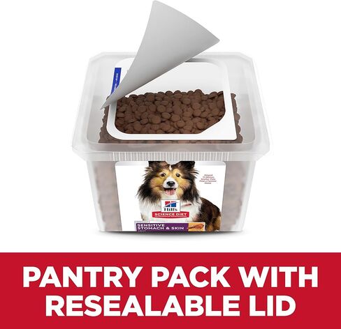 Hill's Science Diet للمعدة والبشرة الحساسة، للبالغين 1-6، دعم حساسية المعدة والجلد، طعام الكلاب الجاف، الدجاج والشعير، حوض بوزن 17 رطل in Kuwait