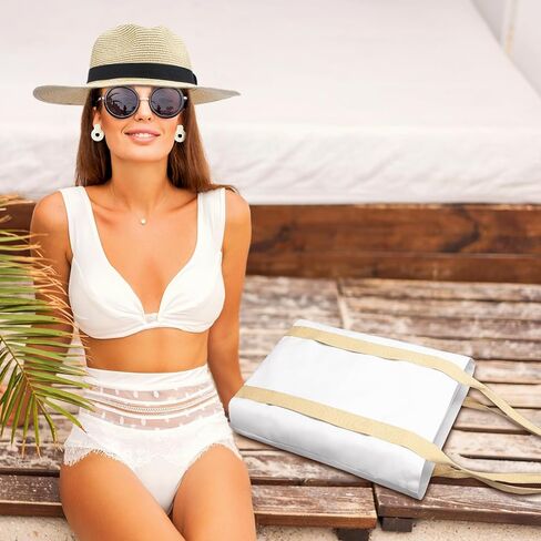 3 Pcs Boho Beach Bag and Hat with Hat Holder for Women Summer Travel Tote Bag Earrings for Vacation in Saudi Arabia