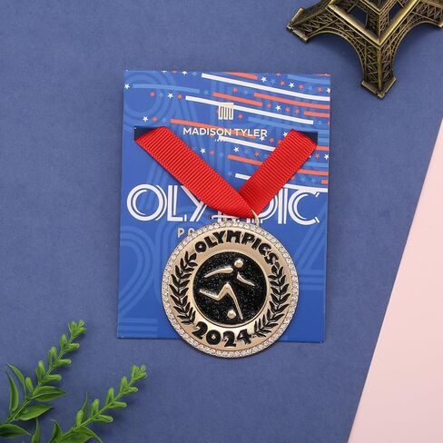 Madison Tyler Winner Award Medals Necklace for Kids and Adults|Medals with Red Neck Ribbon|Olympic Medals Necklace for Women Girls Kids in Kuwait