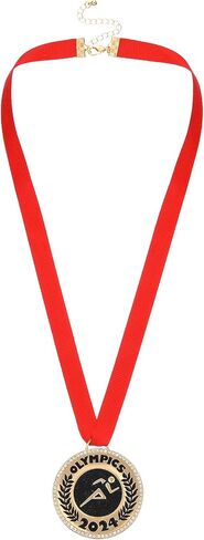 Madison Tyler Winner Award Medals Necklace for Kids and Adults|Medals with Red Neck Ribbon|Olympic Medals Necklace for Women Girls Kids in Saudi Arabia