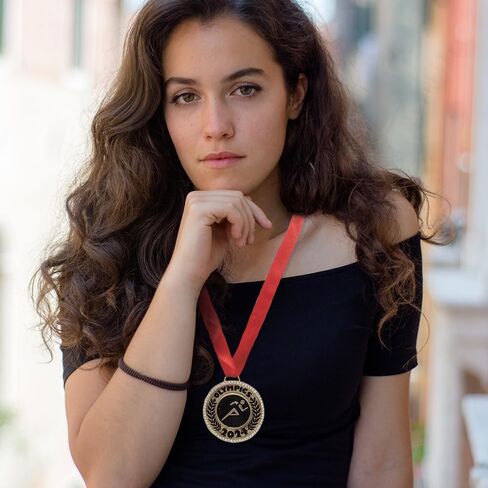 Madison Tyler Winner Award Medals Necklace for Kids and Adults|Medals with Red Neck Ribbon|Olympic Medals Necklace for Women Girls Kids in Saudi Arabia