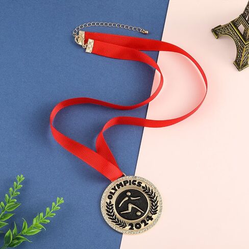 Madison Tyler Winner Award Medals Necklace for Kids and Adults|Medals with Red Neck Ribbon|Olympic Medals Necklace for Women Girls Kids in Kuwait