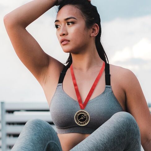 Madison Tyler Winner Award Medals Necklace for Kids and Adults|Medals with Red Neck Ribbon|Olympic Medals Necklace for Women Girls Kids in Saudi Arabia