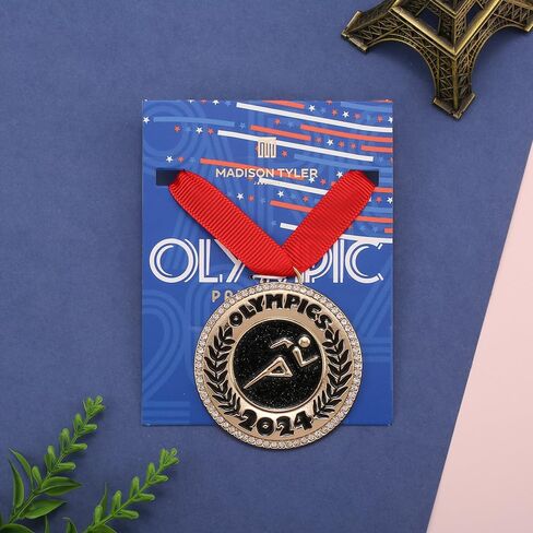 Madison Tyler Winner Award Medals Necklace for Kids and Adults|Medals with Red Neck Ribbon|Olympic Medals Necklace for Women Girls Kids in Saudi Arabia