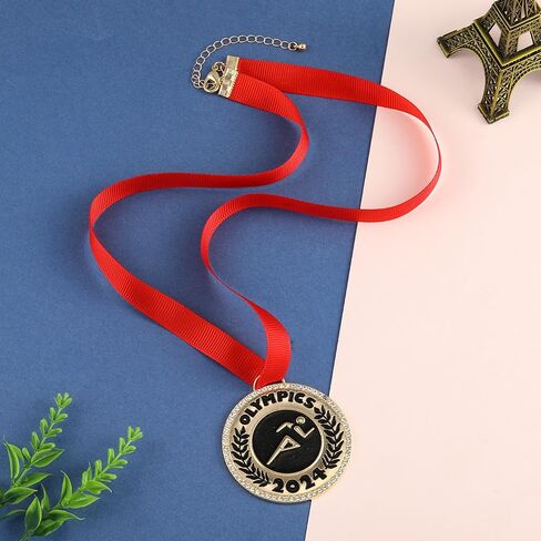 Madison Tyler Winner Award Medals Necklace for Kids and Adults|Medals with Red Neck Ribbon|Olympic Medals Necklace for Women Girls Kids in Saudi Arabia