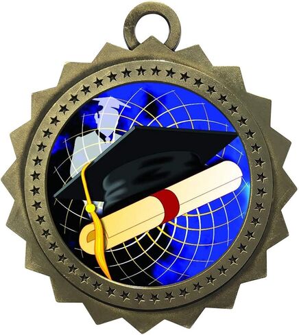 Express Medals Various 10 Pack Styles of Graduation Award Medals with Neck Ribbons Trophy Award Prize Gift in Saudi Arabia