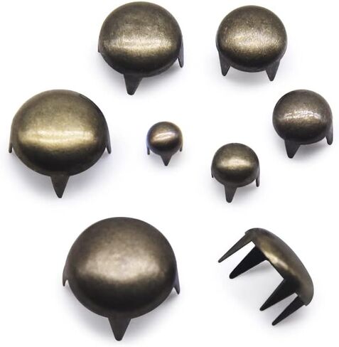 4 Color Mixed Round Dome Studs Assorted Kit Leathercraft Rivet Metal Punk Spikes Spots for Punk Rock Leather Craft Clothes Belt Bag Shoes Jewelry Decorations (0.32in/8mm) in Saudi Arabia